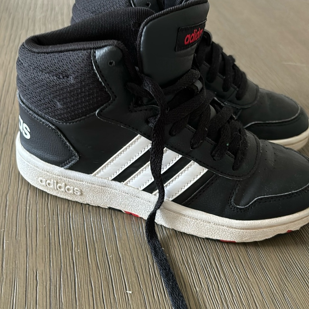 Black size 3 adidas high tops
